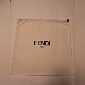 Fendi Roma Large Beige Drawstring Dust Bag – Authentic Storage Bag
